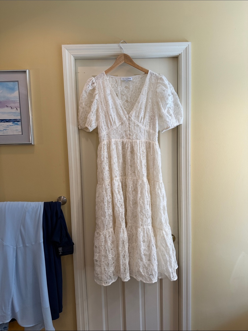 En Saison embroidered midi dress